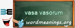 WordMeaning blackboard for vasa vasorum